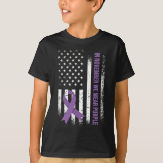 T-shirt En Novembre Nous Portons Violet - Sensibilisation 