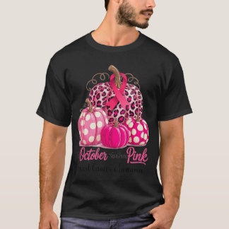 T-shirt en octobre nous portons des citrouilles roses pour