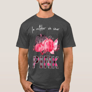 T-shirt En Octobre, Nous Portons Du Ruban Rose Leopard Cit