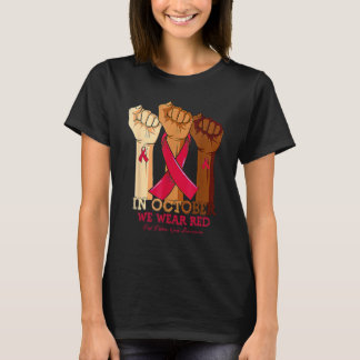 T-shirt En octobre, nous portons la semaine du ruban rouge
