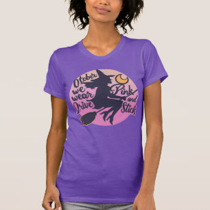 T-shirt En Octobre Nous Portons La Sorcière Rose Guerrier 