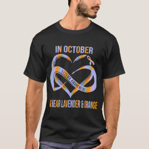 T-shirt En Octobre Nous Portons Lavender & Orange pour Ecz