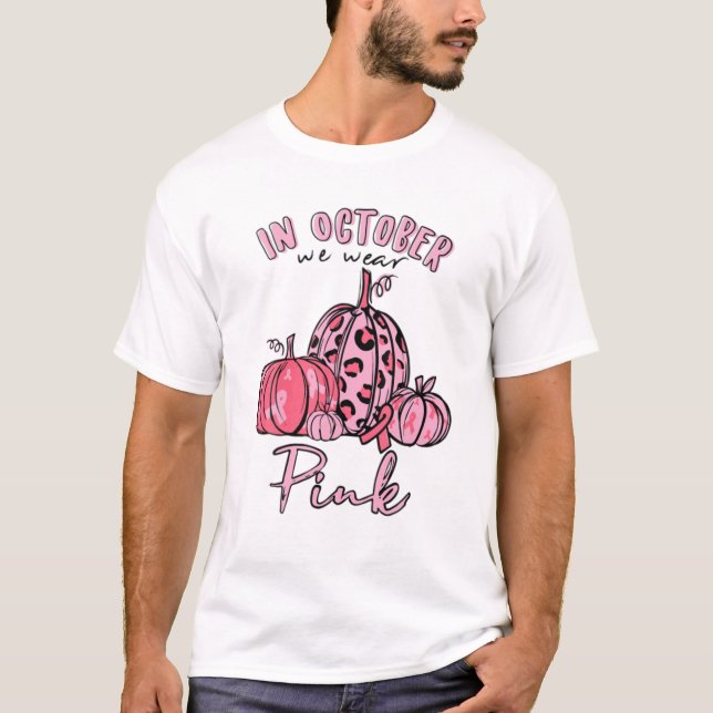 T-shirt En Octobre Nous Portons le costume d'Halloween Cit (Devant)