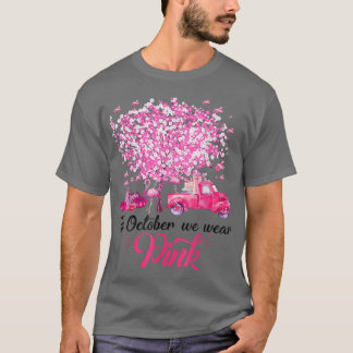 T-shirt En Octobre Nous Portons Le Flamant rose Rose Cance