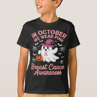 T-shirt En Octobre Nous Portons Le Ghost Ghost Witch Cance