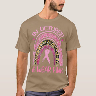 T-shirt En Octobre Nous Portons Le Léopard Rose Cancer Du 