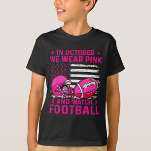 T-shirt En Octobre Nous Portons Nk Cancer Sein Football Am