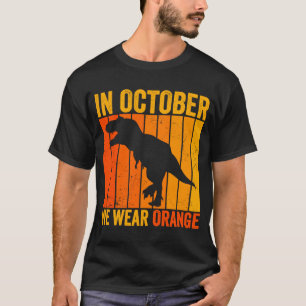 T-shirt En Octobre Nous Portons Orange Stop À L'Agression 
