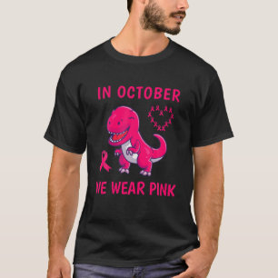 T-shirt En Octobre Nous Portons Pink Breast Cancer Ribons