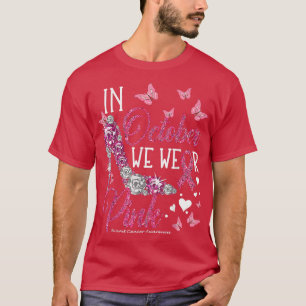 T-shirt En Octobre Nous Portons Pink Breast Cancer Sensibi