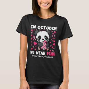 T-shirt En Octobre Nous Portons Pink Breast Cancer Sensibi