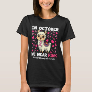 T-shirt En Octobre Nous Portons Pink Breast Cancer Sensibi