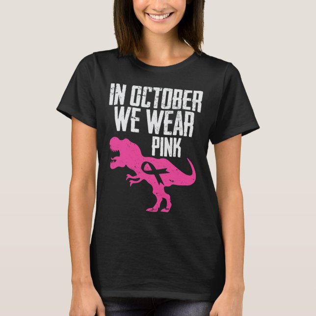 T-shirt En Octobre Nous Portons Pink Breast Cancer Sensibi (Devant)