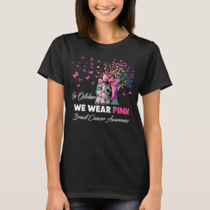 T-shirt En Octobre Nous Portons Pink Breast Cancer Tree Bu