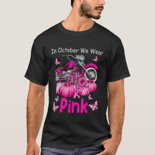 T-shirt En Octobre Nous Portons Pink Motorcycle Cancer du 