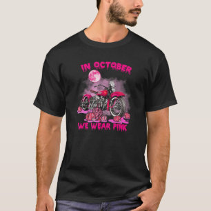 T-shirt En Octobre Nous Portons Pink Motorcycle Cancer du 