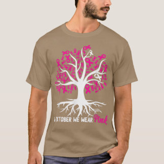 T-shirt En Octobre Nous Portons Pink Tree Breast Cancer Aw