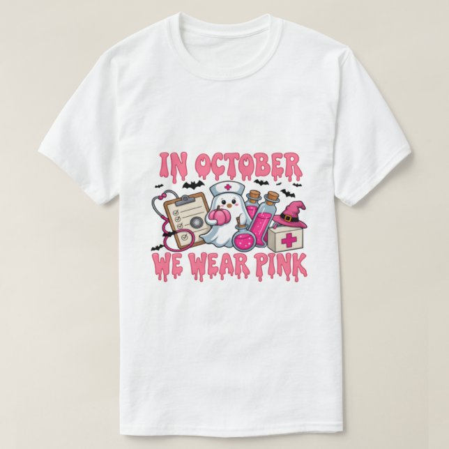 T-shirt En Octobre, Nous Portons Rose 2025 — Rejoignez le  (Design devant)