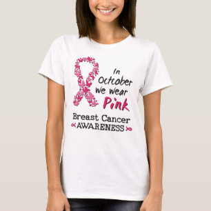 T-shirt En Octobre nous portons rose Cancer du sein Sensib