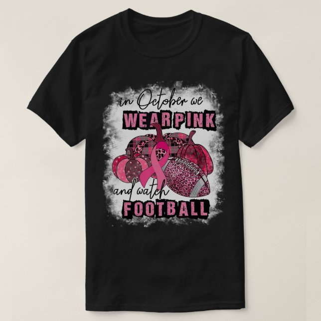 T-shirt En Octobre Nous Portons Rose Et Regardons Le Sein  (Design devant)