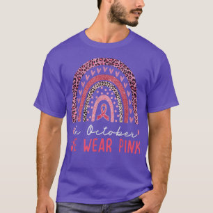 T-shirt En Octobre Nous Portons Rose Ruban Cancer Sein Con