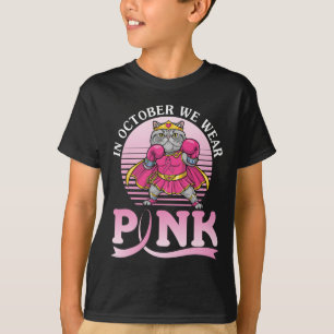 T-shirt En Octobre Nous Portons Un Chat-Guerrier Perse Ros