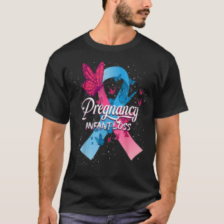 T-shirt En Octobre Porter Bleu rose Grossesse et perte de 