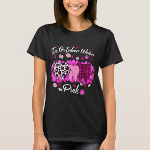 T-shirt En Octobre Porter Pink Breast Cancer Dentist Denta