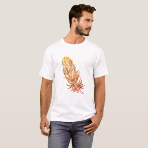 T-shirt en plumes d'or Art