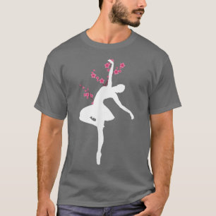 T-shirt En Pointe Danseuse Sakura Cherry Blossom Ballerina