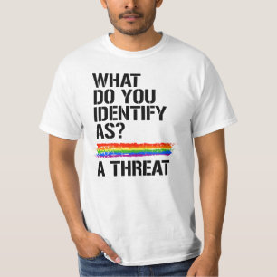 T-shirt En quoi identifiez-vous ?  Une menace.