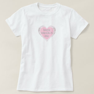 T-shirt En rose et dentelle Saint-Valentin