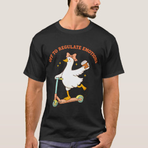 T-shirt En route pour réguler les émotions drôle scooter d