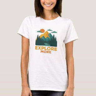 T-shirt En savoir plus - Retro Mountain & Forest Adventure