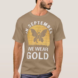 T-shirt En Septembre Nous Portons Gold Children Cacner Awa