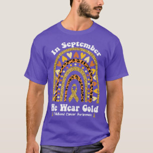 T-shirt En Septembre Nous Portons Golds Rainbow Childhood 