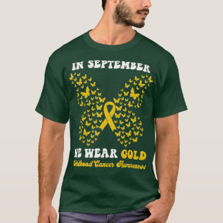T-shirt En Septembre Nous Portons l'or Enfance Cancer Awar