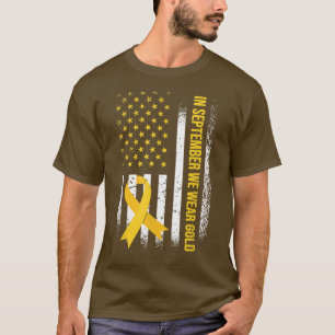 T-shirt En Septembre Nous Portons Or - Enfance Cancer Awar