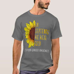 T-shirt En Septembre Porter Gold Enfhood Cancer Sensibilis