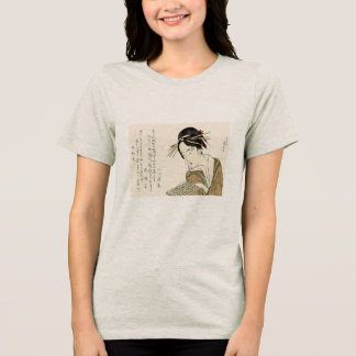 T-SHIRT EN TRI-MATIÈRE 浮世絵・女性 己未美人合之内 浄瑠璃本