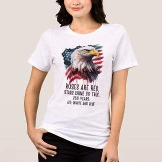 T-shirt En Tri-matière 250 Ans Rouge Blanc & Bleu Patriotique