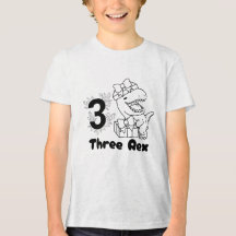 3 Rex Dinosaur 3ème anniversaire garçon fille