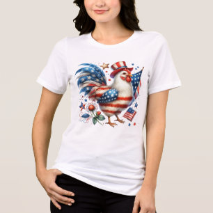 T-shirt En Tri-matière 4 juillet Poulet Clipart-61531