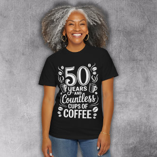 T-shirt En Tri-matière 50 Years and Countless Cups of Coffee 