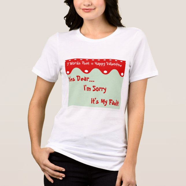 T-shirt En Tri-matière 7 Mots Qui = Bonne Saint Valentin (Recto)