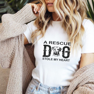 T-shirt En Tri-matière A rescue Dog Steal My Heart Dog Lover Design