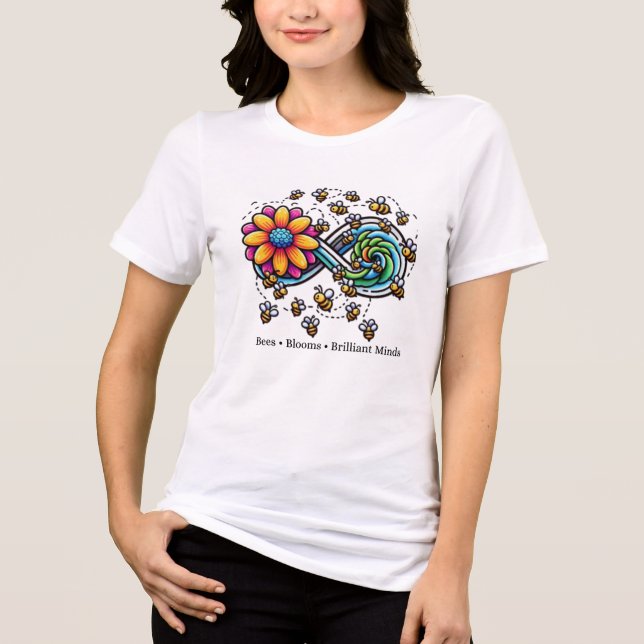 T-shirt En Tri-matière Abeilles | Blooms | Des esprits brillants (Recto)