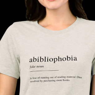 T-shirt En Tri-matière Abibliophobie définition, amateurs de livres