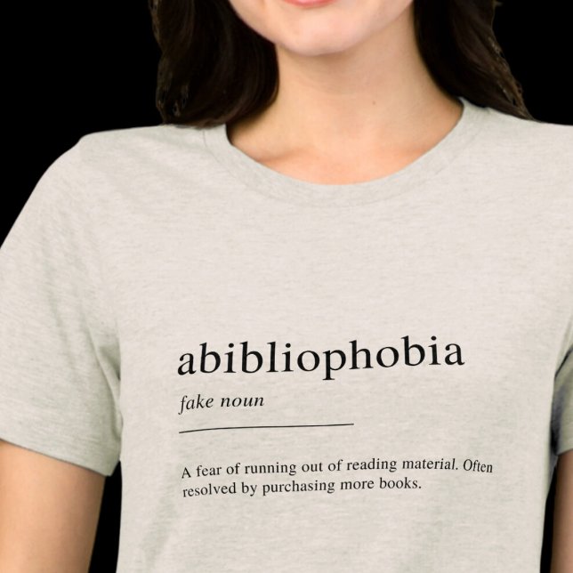 T-shirt En Tri-matière Abibliophobie définition, amateurs de livres (Créateur téléchargé)