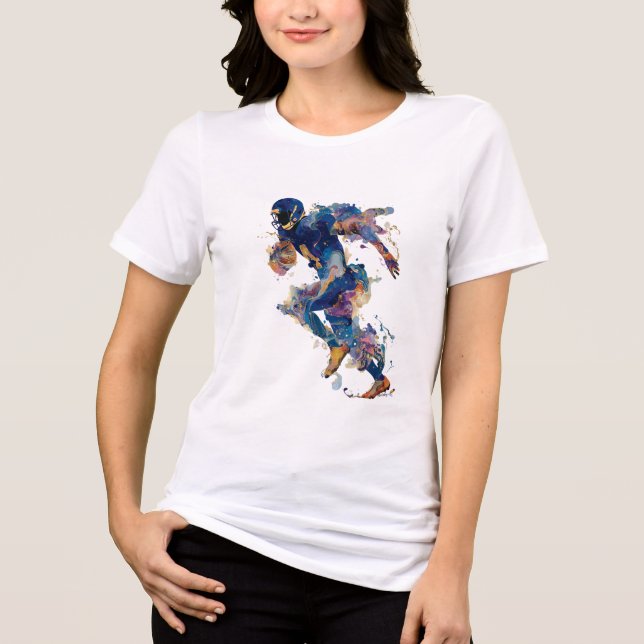 T-shirt En Tri-matière Abstract American Football Player | Fluid Ink art (Recto)